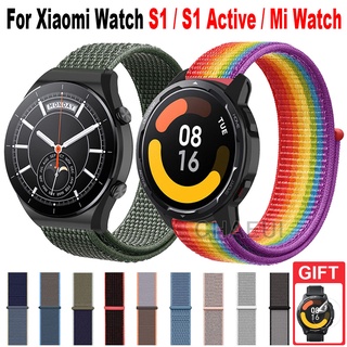 ภาพหน้าปกสินค้าสายนาฬิกาข้อมือไนล่อน 22 มม. แบบเปลี่ยน สําหรับ Xiaomi Watch S1 Active Mi Watch Color 2 ที่เกี่ยวข้อง