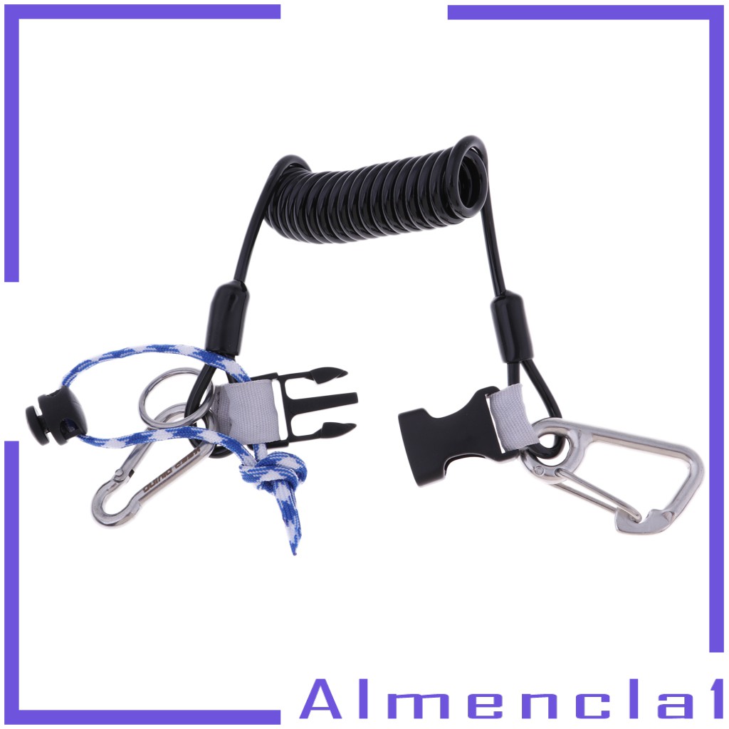 พร้อมสต็อก-professional-stainless-steel-scuba-diving-spring-coil-lanyard-with-bolt-snap-almencla1