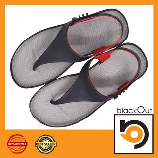 🔰 BlackOut Zyne Slingback 🔰 รองเท้าแตะ รองเท้ายางกันลื่น พื้นเทาหูดำแดง