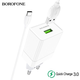 Borofone สายชาร์จเร็ว QC3.0 สําหรับ Micro Android Type C Data USB สายชาร์จ EU BA47A
