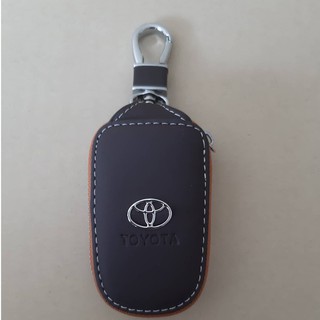 ซองกุญแจรีโมท (ทรงกุญแจ) ซองรีโมท ซองหนังรีโมทรถยนต์ กระเป๋าใส่รีโมท ปลอกหุ้มรีโมท โลโก้ TO-YO-TA(พร้อมส่งจากไทย)