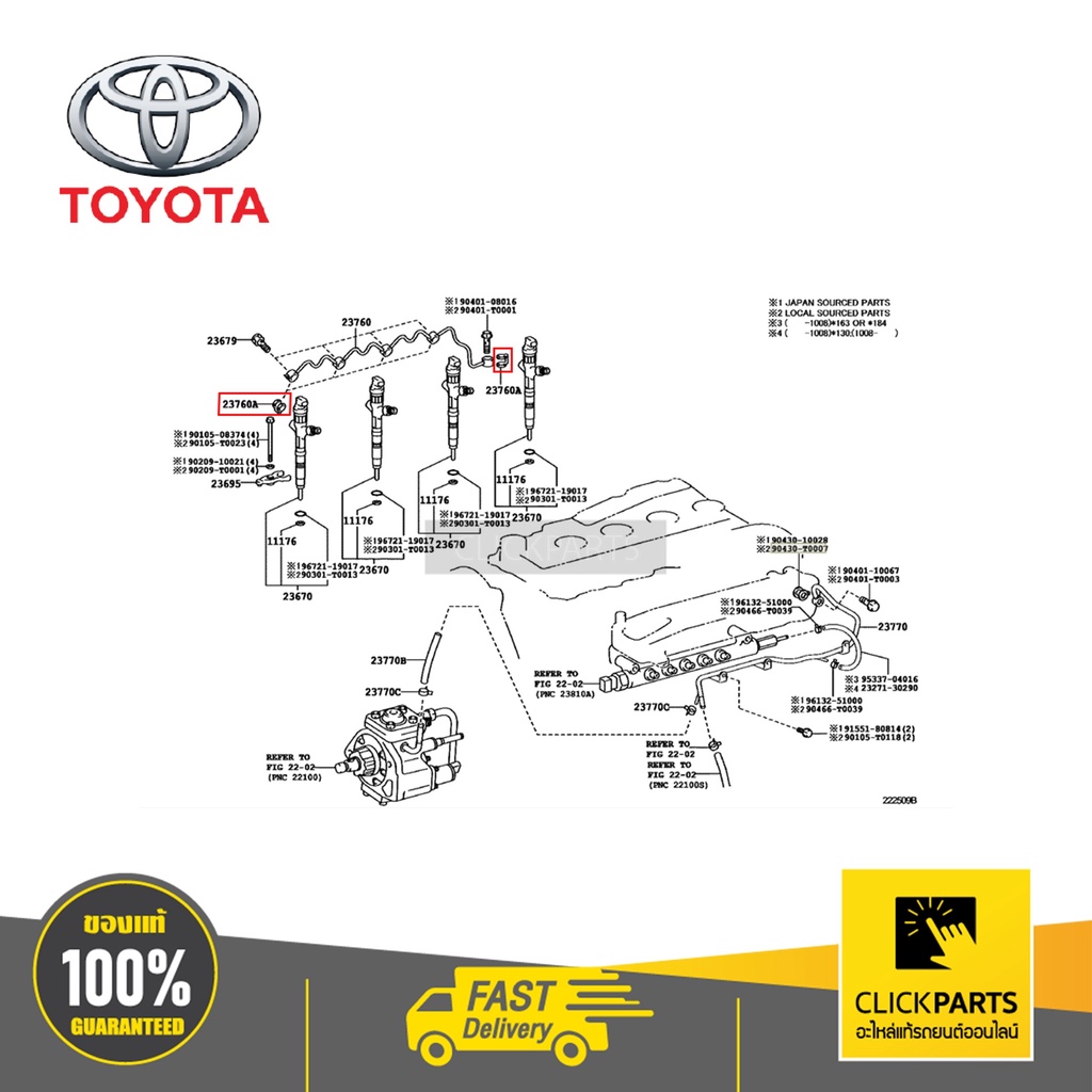 toyota-90430t0008-แหวนรองแป๊ปหัวฉีด-ดีเซล-2-5-3-0-1kd-2kd-vigo-d4d-innova-commuter-fortuner-ของแท้-เบิกศูนย์