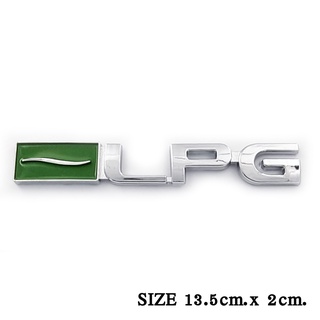 โลโก้ LPG เอลพีจี ขนาด 13.5 cm. x 2 cm. โลโก้ โลโก้ติดรถ โลโก้พลาสติก