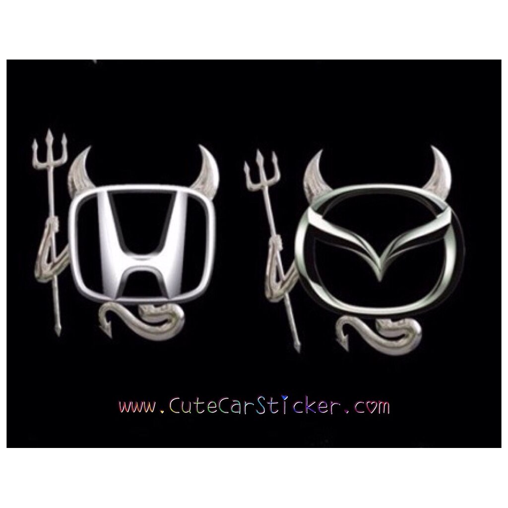 สติ๊กเกอร์-3d-ติดโลโก้รถยนต์-เดวิล-devil-สีเงิน-car-decal-sticker