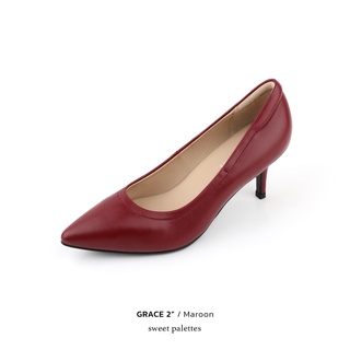 ภาพหน้าปกสินค้าSweet Palettes รองเท้าหนังแกะ Grace 2 inch Maroon ซึ่งคุณอาจชอบสินค้านี้