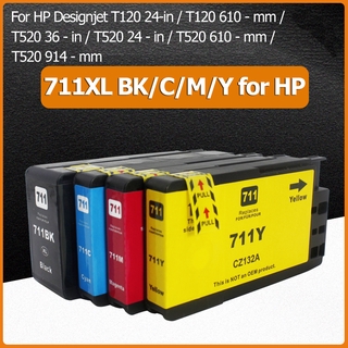 HP 711 หมึก HP711XL สีดำ HP711 HP 711XL HP 711 XL ตลับหมึก เข้ากันได้สำหรับ HP T120 24-in / T120 610 - mm / T520 36 - in