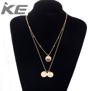 Jewelry Simple geometric alloy irregular glossy disc multinecklace for girls for women low pri