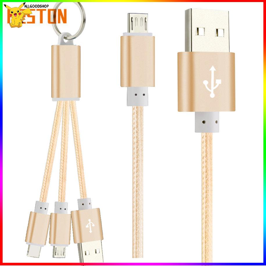al-3c-keychain-nylon-micro-data-wire-usb-data-cable-portable-charging-nylon-cable
