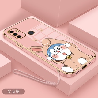 เคสโทรศัพท์มือถือนิ่ม ป้องกันกล้อง ลายการ์ตูนโดราเอมอน กระต่าย หรูหรา สําหรับ Infinix TECNO SPARK 7 pro SPARK6 GO SPARK6 AIR 5 AIR GO 2022 SMART5 hot10LITE SMART6 5 pro