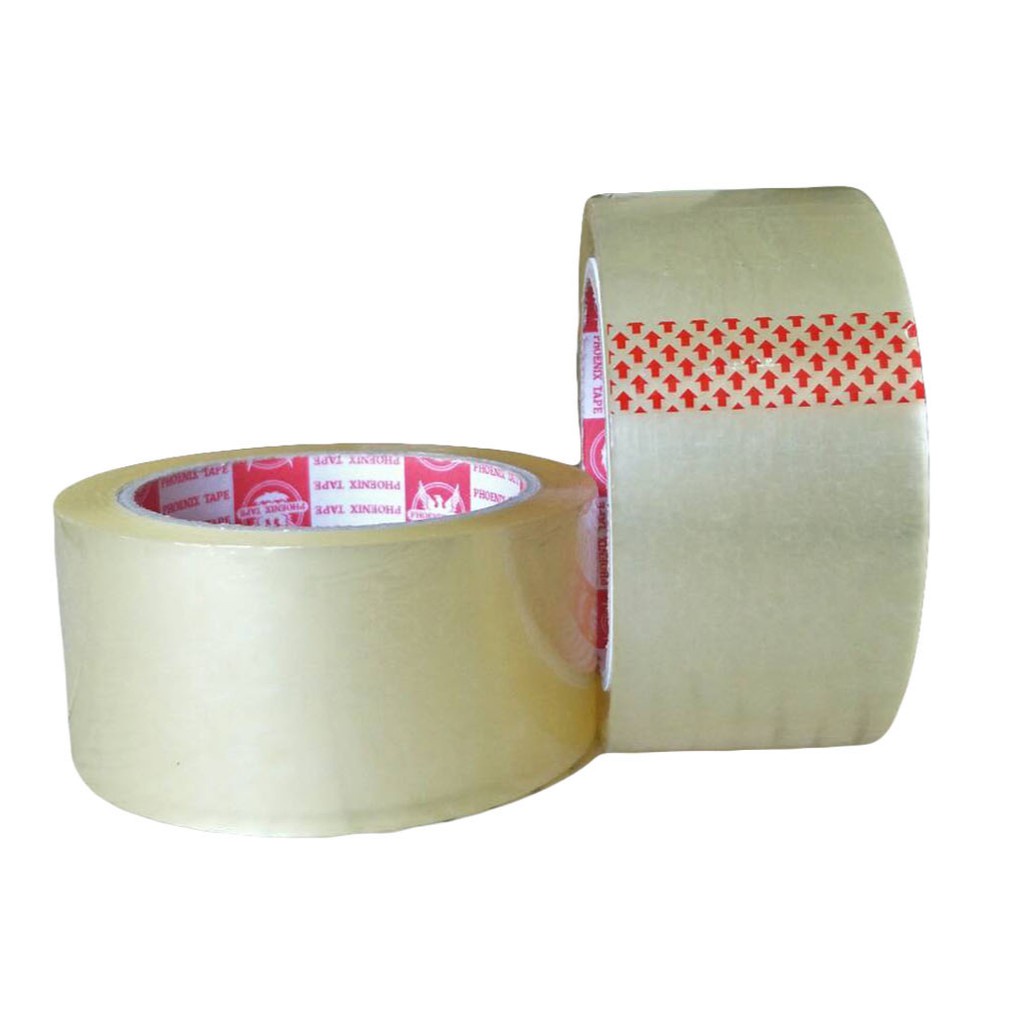 เทปสีใส-43-ไมครอน-100-หลา-x-72-ม้วน-ตรา-phoenix-tape-โปรส่งฟรี-การันตีราคาถูก