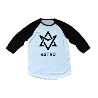 เสื้อยืด เสื้อไหล่สโลป เสื้อแขนสามส่วน KPOP ASTRO RAGLAN 3/4 SLEEVE T-SHIRT