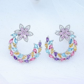 Miss Earring ต่างหูแป้น Multi-colour Bouquet