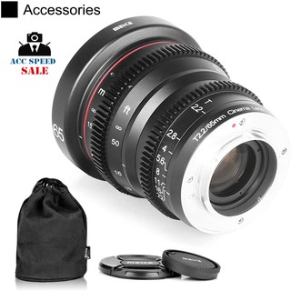 Meike 65mm T2.2 Mini Manual Focus Wide-Angle Cinema Lens for M43 Micro Four Thirds MFT Mount Cameras BMPCC 4K Z CAM E2 B
