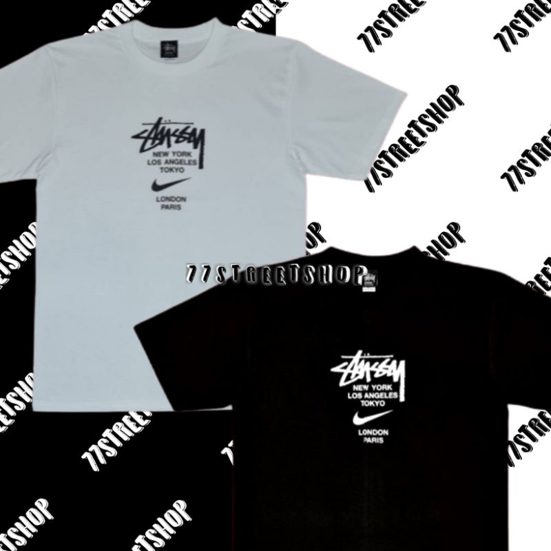 เสื้อยืด-nike-x-stussy-t-shirt-100-cotton