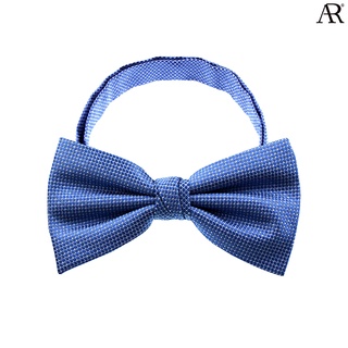 ANGELINO RUFOLO Bow Tie ผ้าไหมทออิตาลี่คุณภาพเยี่ยม โบว์หูกระต่ายผู้ชาย ดีไซน์ Dot สีฟ้า/ฟ้าเข้ม/น้ำเงิน