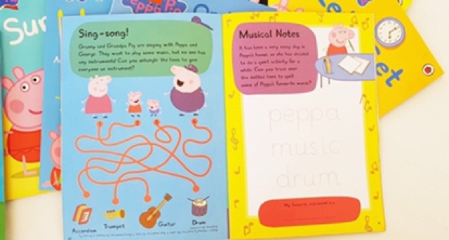 peppa-pig-activity-amp-sticker-book-หนังสือแบบฝึกหัดและสติ๊กเกอร์-16-เล่ม