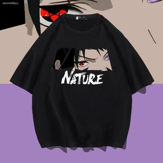 เสื้อยืดผ้าฝ้ายพิมพ์ลายขายดี Naruto T-shirtเสื้อยืดนารูโตะ﹍นารูโตะกลับชาติมาเกิดตา T -เสื้อชายและหญิงอะนิเมะชื่อร่วมเขีย