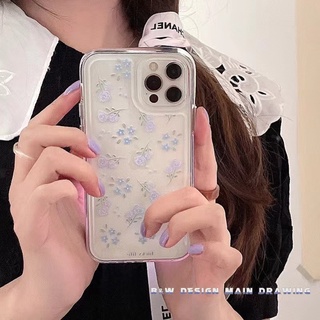 เคสโทรศัพท์มือถือ กันกระแทก ลายดอกไม้อวกาศ สีม่วง สําหรับ iPhone 13 12 11 Pro MAX IX XS MAX XR i7 i8 Plus