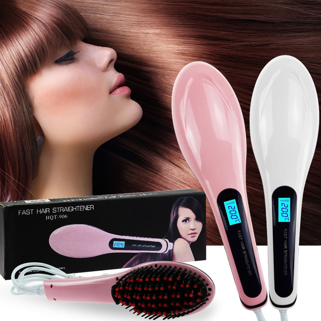 Magic Hair Comb Straightener หวีไฟฟ้าพร้อมจอแสดงผล LCD | Shopee Thailand