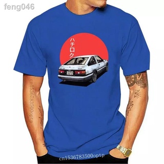 ✱❡Gsustore Initial D Ae86 Large Vintage Male Classic Movie Breathable Men s Round Neck Korean Style 100% Pure Cotton T S
