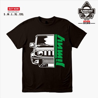 เสื้อยืดผ้าฝ้ายพิมพ์ลายแฟชั่น เสื้อยืด ลายรถยนต์ Suzuki ALL NEW JIMNY FV