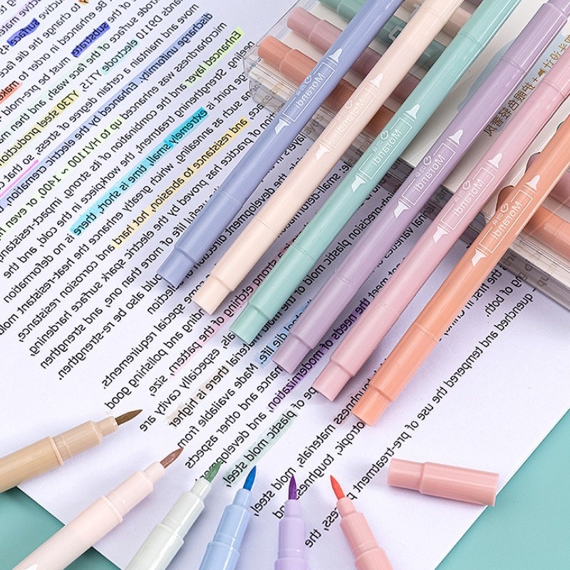ปากกามาร์กเกอร์-ไฮไลท์-แบบเรืองแสง-หลากสี-เครื่องเขียน-สําหรับนักเรียน-โรงเรียน-สํานักงาน-จํานวน-6-ชิ้น-ต่อชุด