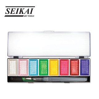 SEIKAI สีน้ำเค้ก 8 สีมุก GEM (WATER COLOR SET)