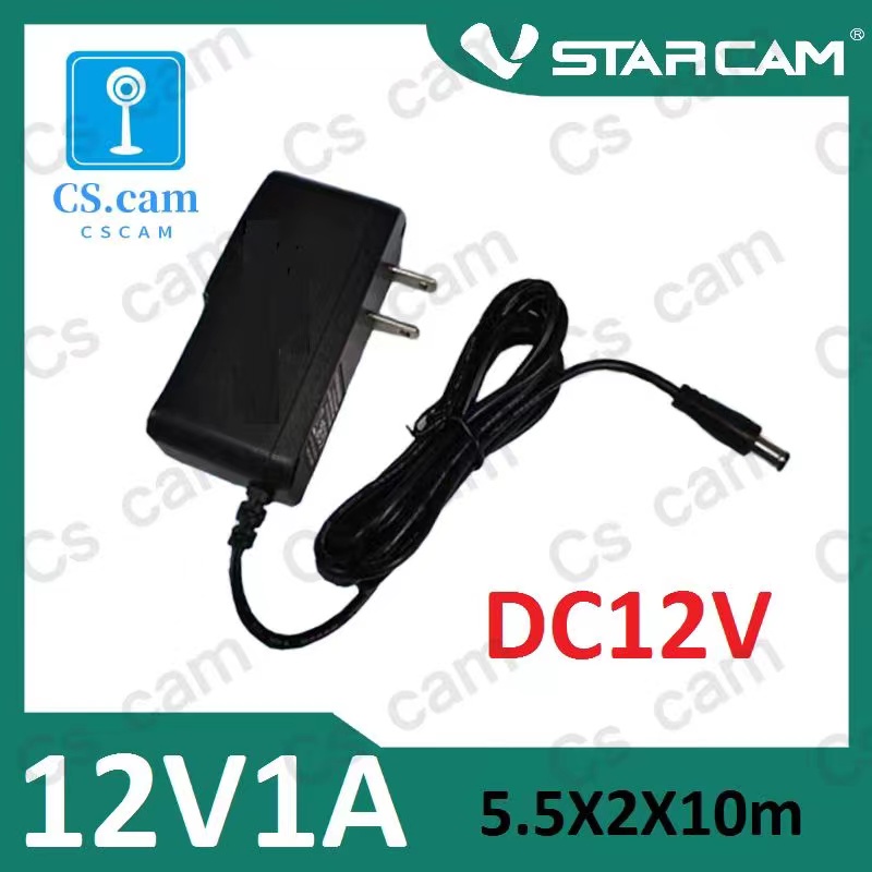 dc-adapter-อะแดปเตอร์-12v-1a-1000ma-dc-5-5-2mm-สำหรับ-vstarcam-และ-ip-camera-ทั่วไป