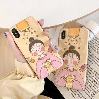 11 promax iPhone case เคสนิ่ม เนื้อซิลิโคน for iPhone X XS MAX XR  7+ 8PLUS full cover case ผญยับกินขนม