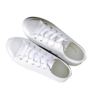 ภาพขนาดย่อของสินค้ารองเท้าผ้าใบยาง เนื้อEVA TK1601 กันน้ำ สีดำ/สีขาว