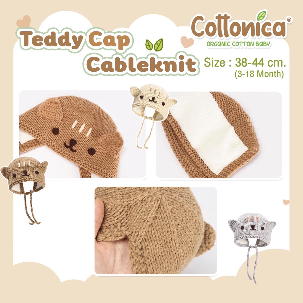 teddy-cap-cableknit-หมวกหมีแบบผูก-หมวกเด็กอ่อน-หมวกเด็กแรกเกิด-หมวกเด็กทารก-i1030-32