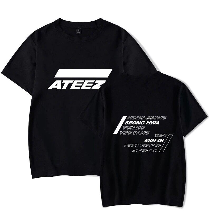 alimoo-ateez-team-boy-amp-girl-เสื้อยืดผ้าฝ้ายแขนสั้น-plus-size-s-3xl-เสื้อยืดคอกลมผ้าฝ้าย