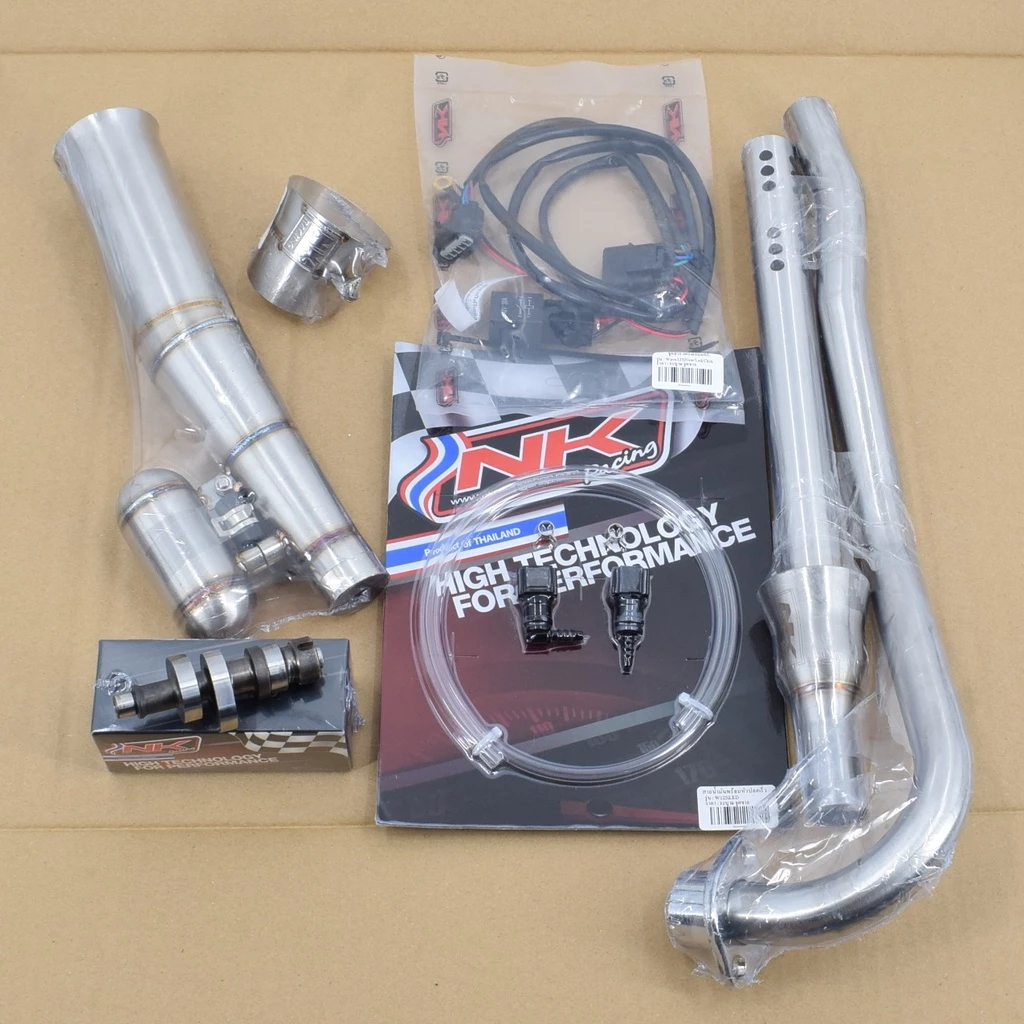 Nkracing ชุดไล่ข้าง เวฟ125iวาฬ / 125i LED ในชุดมี ท่อเข้ากรอง/แคม/คอท่อพร้อมใส้/ชุดรีเลย์ปั้มติ๊ก/สายน้ำมัน/ท่อไอดี รูปที่ 3
