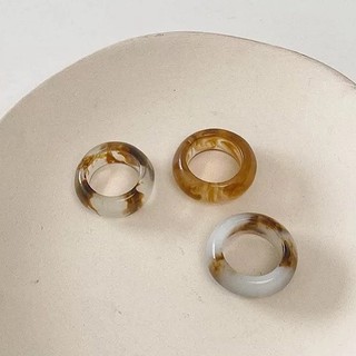 𝐴𝑆𝐻𝐼𝑅𝐴 (acrylic) Unisex แหวนมินิมอล แหวนแฟชั่น แหวนอะคริลิคลายจุด acylic ring set