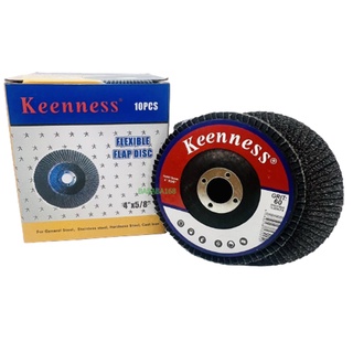 กระดาษทรายซ้อนหลังแข็ง KEENNESS (1กล่อง/10ใบ) 4นิ้ว (40-320) ใบเจียทรายซ้อน แผ่นเจียรทรายซ้อน หลังแข็ง จานทรายเรียงซ้อน