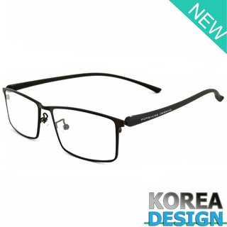 Korea Design แว่นตารุ่น 91055 สีน้ำตาล กรอบเต็ม ขาข้อต่อ วัสดุ สแตนเลส สตีล (สำหรับตัดเลนส์) สวมใส่สบาย