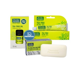 Thursday Plantation Tea Tree Acne Gel 10g. / Tea Tree Oil 10ml. / Tea Tree Soap 115g.