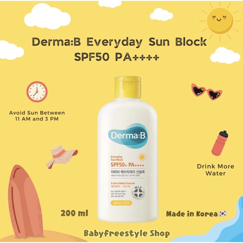 ครีมกันแดดจาก-derma-b-everyday-sun-block-spf50-pa-ทาได้ทุกวัน