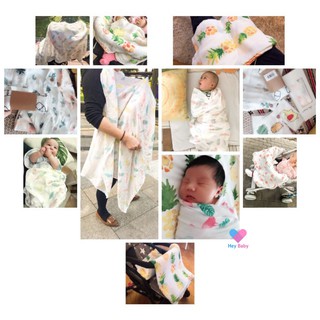 ภาพขนาดย่อของภาพหน้าปกสินค้าผ้าห่อตัวมัสลิน ขนาด 110x120 ซม. เนื้อสัมผัสนุ่ม ผ้าห่อตัวทารกแรกเกิด ของใช้เด็กแรกเกิด B184 จากร้าน haruharu2 บน Shopee