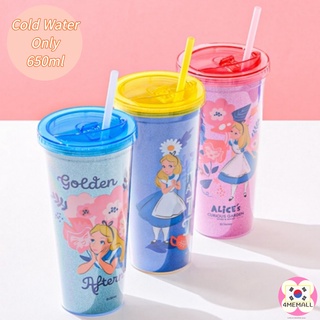 [Daiso Korea] Disney Alice New Straw Cup 650ml, Cold Water Only