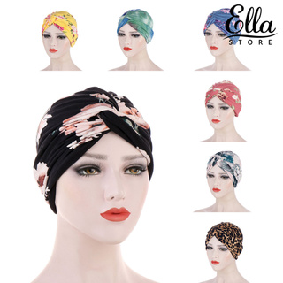 ELLA ❤❤ หมวกผ้าคลุมผม พิมพ์ลายดอกไม้ สําหรับผู้หญิง