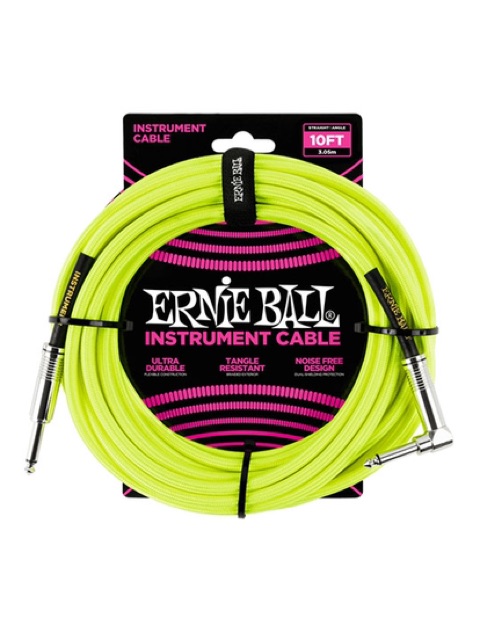 แท้-usa-สายแจ็คกีต้าร์-สายสัญญาณ-ernie-ball-braided-cables-10ft-3-05m-3-สี-ส่งด่วนทั่วประเทศ-มีเก็บเงินปลายทาง