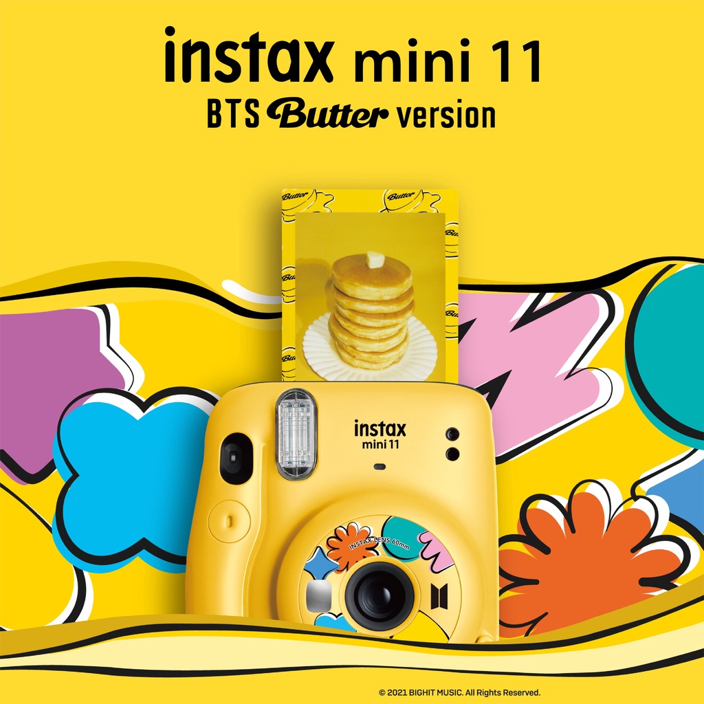 เกี่ยวกับสินค้า Fujifilm Instax mini 11 BTS Butter Set Instant Film Camera กล้องฟิล์มอินสแตนท์ (ประกันศูนย์ไทย)