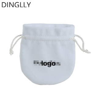 Dinglly ถุงผ้าสักหลาด สีขาว