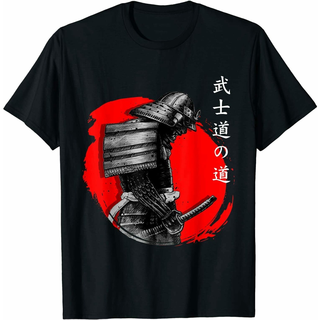 เสื้อยืดโอเวอร์ไซส์เสื้อยืด-พิมพ์ลาย-the-ghost-samurai-warrior-way-of-the-bushido-สไตล์วินเทจs-3xl
