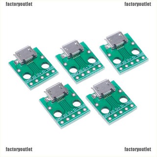 [factoryoutlet] อะแดปเตอร์เชื่อมต่อ MICRO USB เป็น DIP 5pin ตัวเมีย ประเภท B pcb 5 ชิ้น