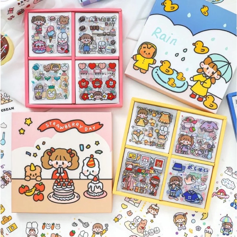 สติ๊กเกอร์ไดคัท-sticker-set-สติ๊กเกอร์ตกแต่งของใช้-สติ๊กเกอร์เกาหลีกันน้ำ