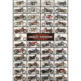 โปสเตอร์ ฮาร์เล่ย์ Harley-Davidson ฮาร์ลีย์-เดวิดสัน ฮาเล่ย์ รถจักรยานยนต์ โปสเตอร์ติดผนัง ภาพติดผนังสวย poster ส่งEMSคะ