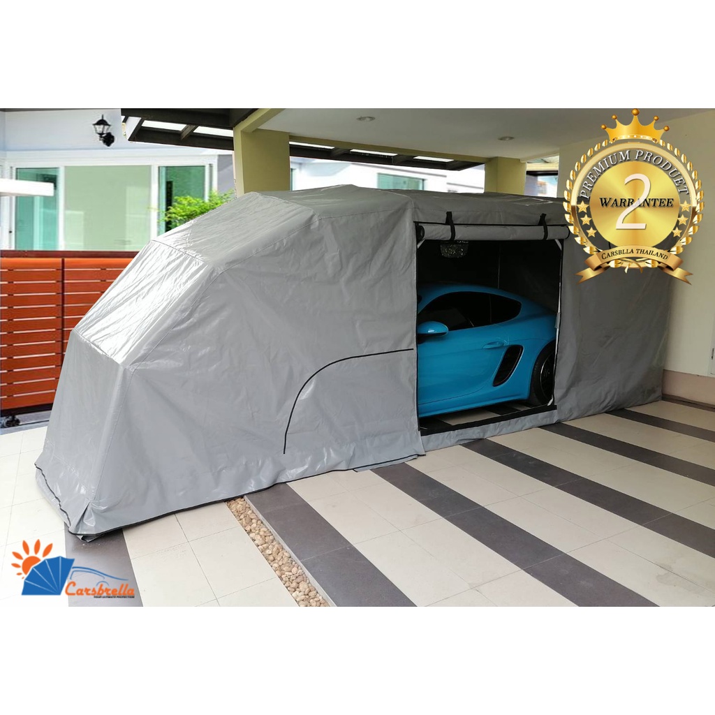 เต็นท์จอดรถสำเร็จรูป-carsbrella-รุ่น-mpv-size-s-สำหรับรถยนต์ขนาดเล็ก-กลาง-aluminium-frame