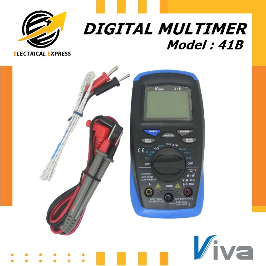 VIVA ดิจิตอลมัลติมิเตอร์ รุ่น 41B Digital Multimeter วัดกระแสและแรงดัน ...